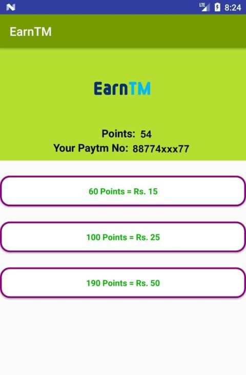 EarnTM - Free Mobile Recharge or Real Cash Money screenshot 2