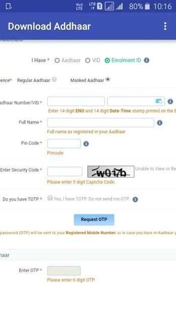 Download Aadhar Card screenshot 2