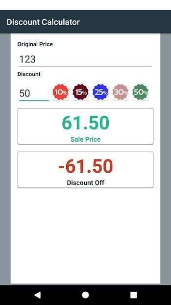 Discount Calculator स्क्रीनशॉट 3
