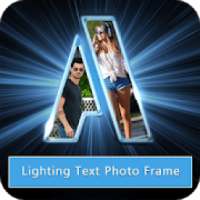 Lighting Text Photo Frame : Letter Wallpaper on 9Apps