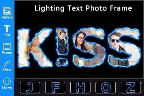 Lighting Text Photo Frame : Letter Wallpaper स्क्रीनशॉट 2