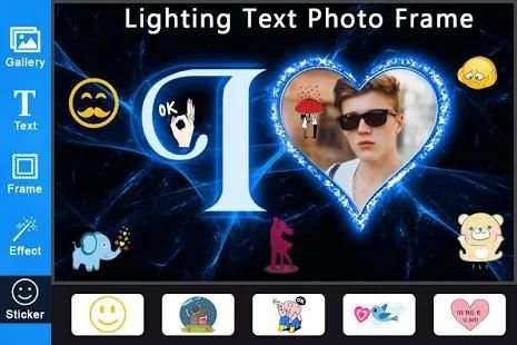 Lighting Text Photo Frame : Letter Wallpaper स्क्रीनशॉट 3