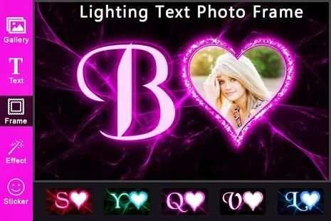 Lighting Text Photo Frame : Letter Wallpaper स्क्रीनशॉट 5