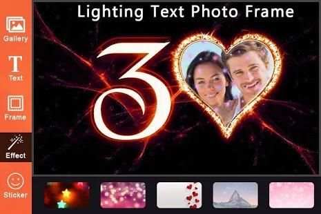 Lighting Text Photo Frame : Letter Wallpaper स्क्रीनशॉट 4