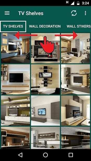 500+ TV Shelves Design स्क्रीनशॉट 1