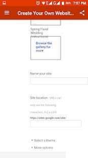 Create Own Websites Free 4 تصوير الشاشة