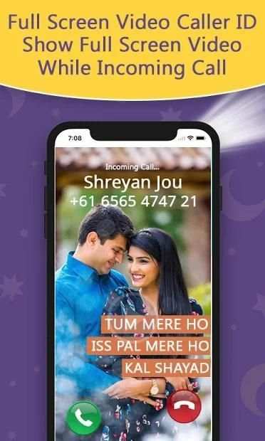 Full Screen Video Ringtone For Incoming Call 2018 स्क्रीनशॉट 8