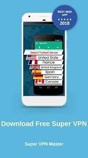 Super VPN Master : Unlimited VPN Proxy (100% Free) screenshot 5