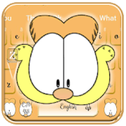 ikon Lazy Orange Cat Keyboard Theme