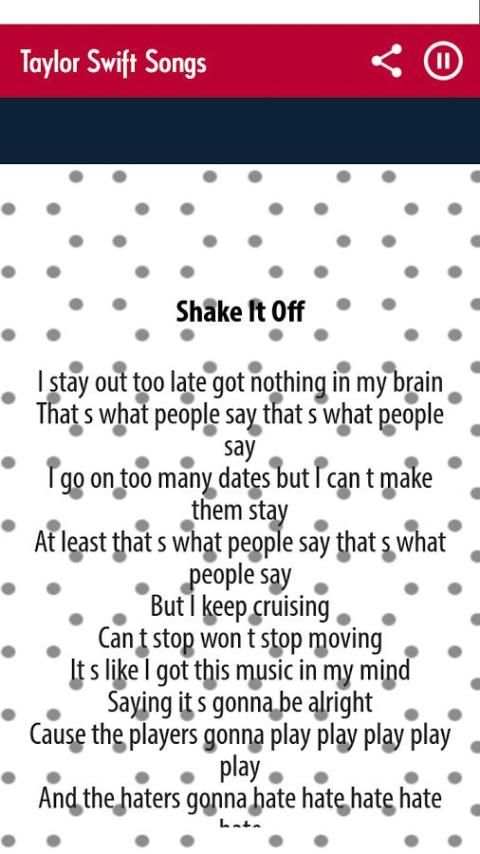 Taylor Swift Songs screenshot 2