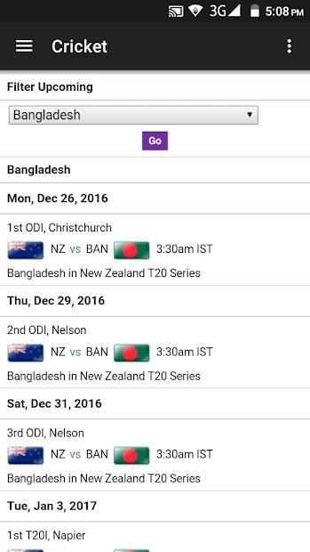All Cricket Updates - LIVE˚ Cricket Bangladesh screenshot 2
