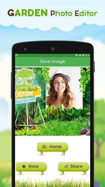 Garden Photo Frames & Photo Editor скриншот 1