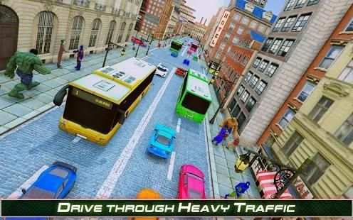 Superhero Passenger Bus Driving Simulation Game screenshot 6