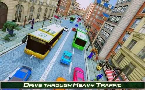 Superhero Passenger Bus Driving Simulation Game screenshot 18