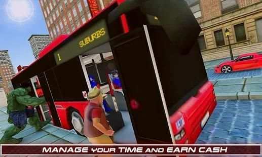 Superhero Passenger Bus Driving Simulation Game screenshot 25