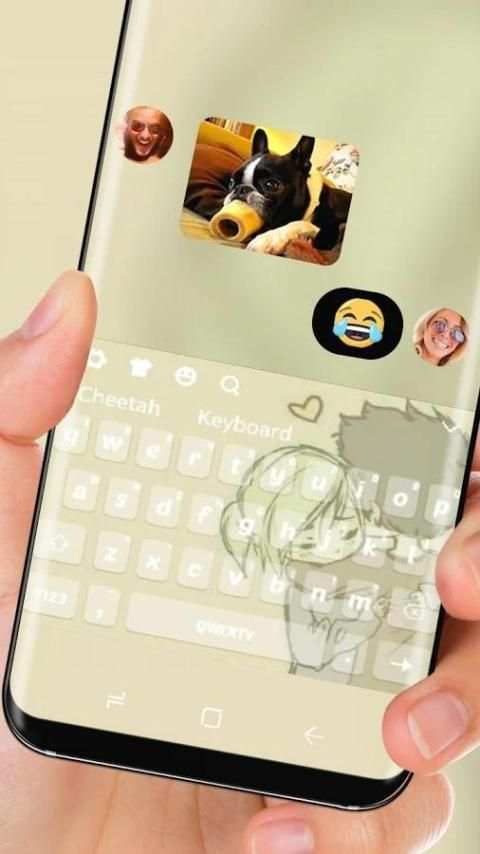Cinta memeluk tema Keyboard screenshot 1