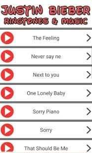 Justin Bieber Ringtones स्क्रीनशॉट 2