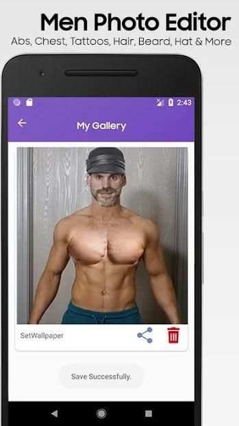 Men Photo Editor : Hair styles,Abs,Mustache,Beard screenshot 1