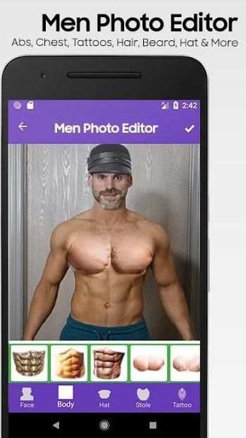 Men Photo Editor : Hair styles,Abs,Mustache,Beard screenshot 3