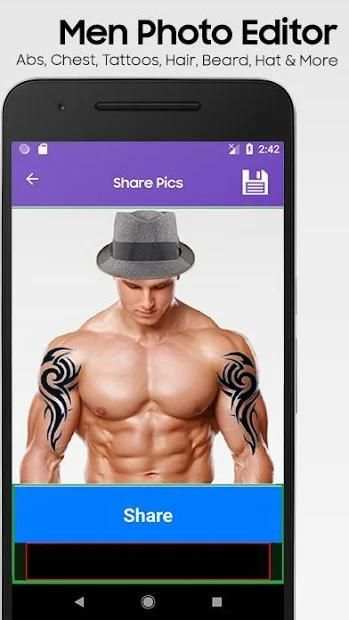 Men Photo Editor : Hair styles,Abs,Mustache,Beard screenshot 2