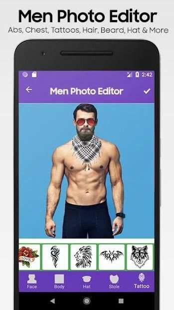 Men Photo Editor : Hair styles,Abs,Mustache,Beard screenshot 4