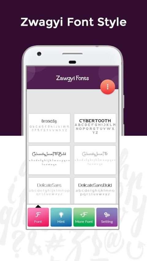 Zawgyi Fonts Free 4 تصوير الشاشة