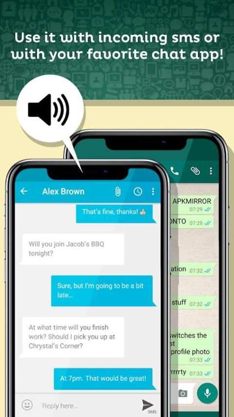 Voice reading for Whatsapp & text sms screenshot 2