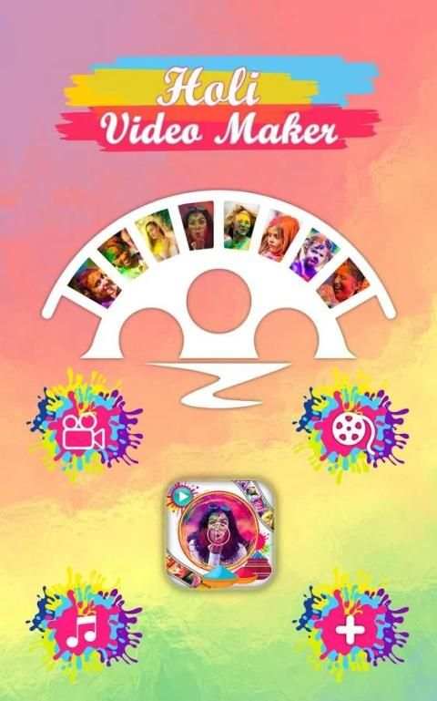 Holi Video Maker 2018 स्क्रीनशॉट 1