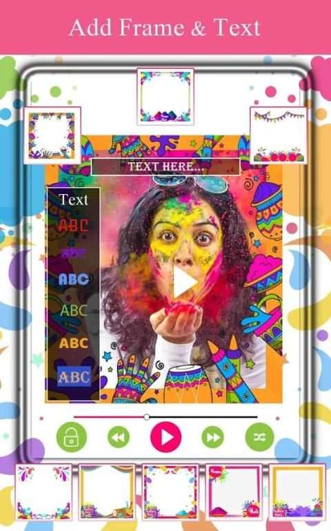 Holi Video Maker 2018 स्क्रीनशॉट 3