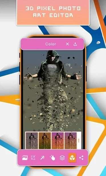 3D Pixel Photo Art Editor Face Montage Blur Effect स्क्रीनशॉट 5