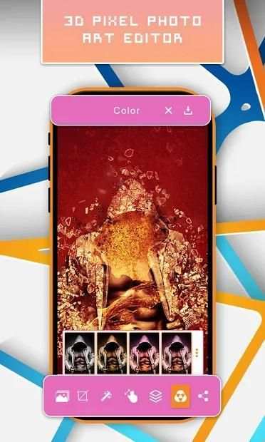 3D Pixel Photo Art Editor Face Montage Blur Effect स्क्रीनशॉट 4