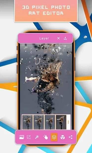 3D Pixel Photo Art Editor Face Montage Blur Effect स्क्रीनशॉट 7