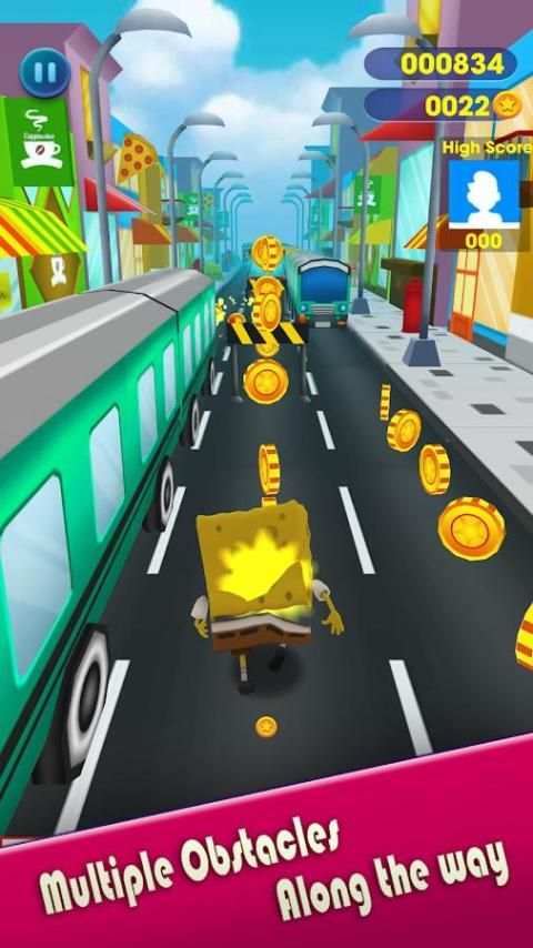 Super spongebob bikini squarepants rush subway 3D screenshot 3