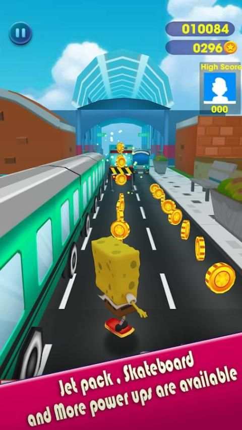 Super spongebob bikini squarepants rush subway 3D screenshot 1