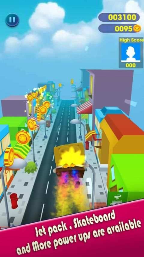Super spongebob bikini squarepants rush subway 3D screenshot 2