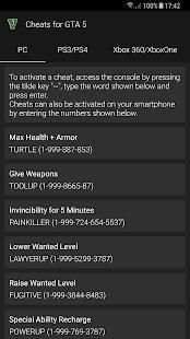 Cheats for GTA 5 screenshot 3
