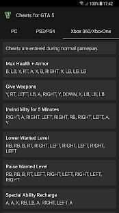 Cheats for GTA 5 screenshot 1