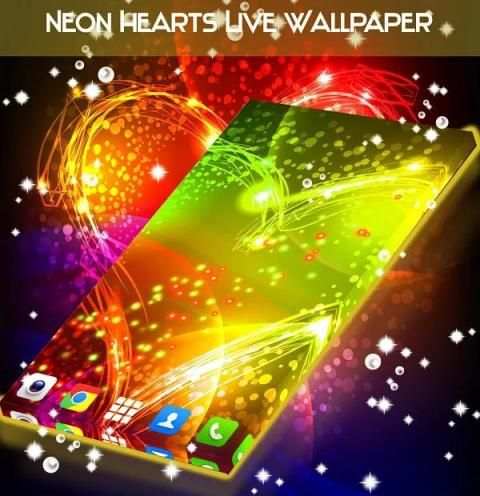 Neon Hearts Live Wallpaper स्क्रीनशॉट 3