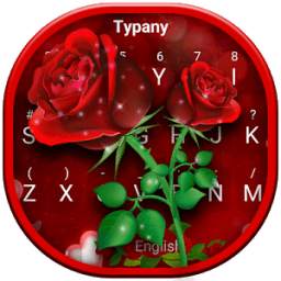 Red Roses Love Typany Keyboard Theme