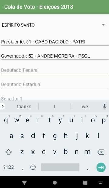 Cola de Voto - Candidatos Eleições 2018 1 تصوير الشاشة