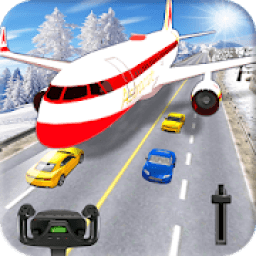 Highway Airplane Landing FlyWings Free icon