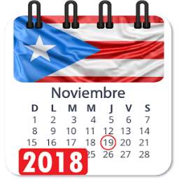 Calendario 2018 Puerto rico con feriados gobierno