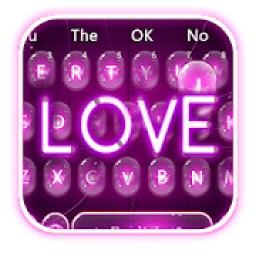 Purple Love Neon Keyboard icon