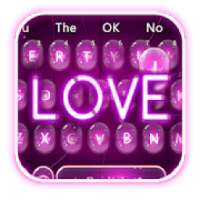 Purple Love Neon Keyboard on 9Apps