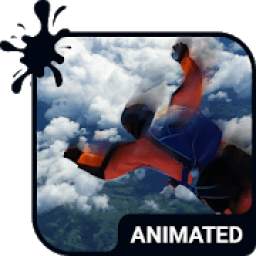Skydiving Animated Keyboard + Live Wallpaper