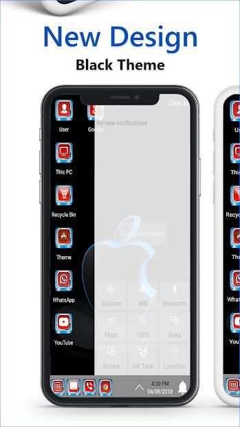 Dark Black Theme For Computer Launcher स्क्रीनशॉट 3