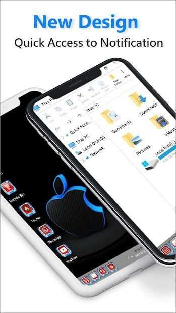Dark Black Theme For Computer Launcher स्क्रीनशॉट 2