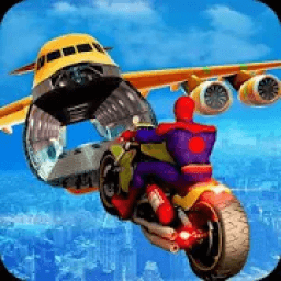 ikon Spiderman Mega Ramp Bike Stunt Jet Bike Stunt
