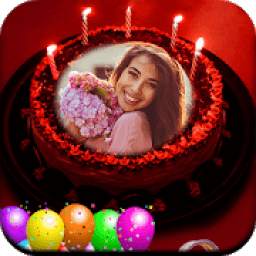 Pic on Birthday Cake with Name and Photo Maker