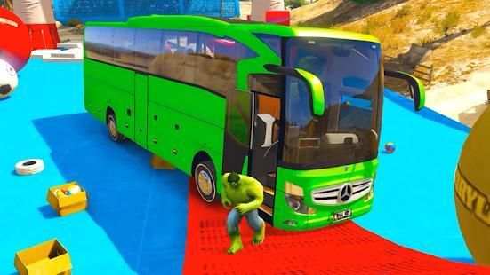 Superheroes Coach Bus Stunts: Speed Racing Games screenshot 14